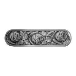 Inviting Home Inc. - Mckenna's Rose Pull, Antique-Style Pewter - Cabinet And Drawer Handle Pulls