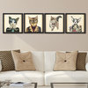 Cats Set Dimensional Collage Wall Art Framed Under Glass, Set of 4