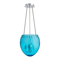 Cyan Designs Blue Etched Pendant - Products