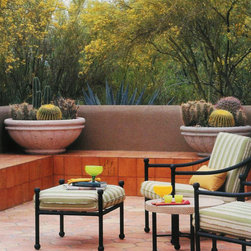 Concrete Tuscany Bowl - Outdoor Pots And Planters