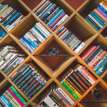 Floating Oak Bookcase