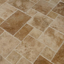 Noce French Pattern Distressed Edge Travertine Tile - Products