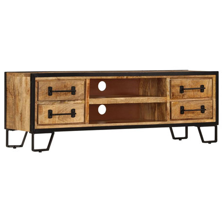 vidaXL TV Stand TV Unit Sideboard TV Console with Drawers Solid Mango Wood