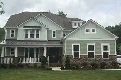 Inspiration for a craftsman home design remodel in Charlotte