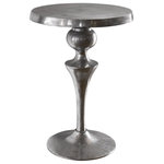 Uttermost - Uttermost 25036 Noland - 29 inch Accent Table - Featuring A Curved Central Pillar, This Cast AlumiNoland 29 inch Accen Antique Nickel *UL Approved: YES Energy Star Qualified: n/a ADA Certified: n/a  *Number of Lights:   *Bulb Included:No *Bulb Type:No *Finish Type:Antique Nickel