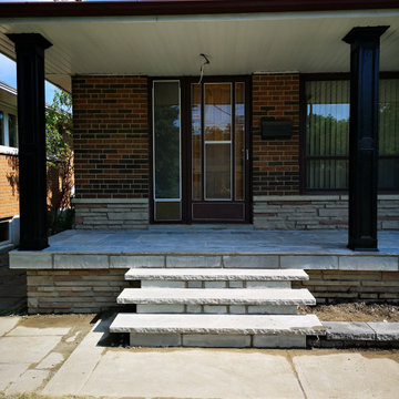 Porch, retaining wall, interlocking,landscape