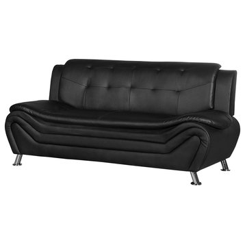 Camille Black Living Room Collection, Sofa