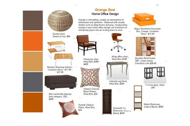 Orange Zest - decorating ideas for the home office