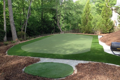 Design ideas for a large traditional shade backyard landscaping in Atlanta.