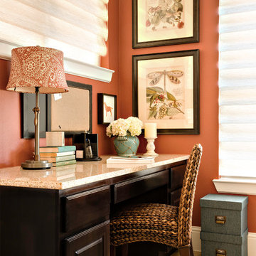 Fulshear Traditional Sunroom Desk Area