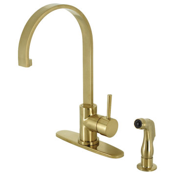 LS8713DLSP Concord Single-Handle Kitchen Faucet With Side Sprayer, Brushed Brass