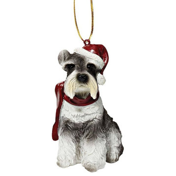 Miniature Schnauzer Holiday Dog Ornament Sculpture