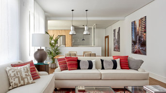 Salón abierto lleno de luz y calidez