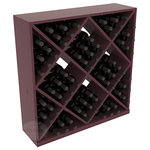 Wine Racks America - Solid Diamond Wine Storage Cube, Pine, Burgundy/Satin Finish - Elegant diamond bin style bottle openings make for simple loading of your favorite wines. This solid wooden wine cube is a perfect alternative to column-style racking kits. Double your storage capacity with back-to-back units without requiring more access area. We build this rack to our industry leading standards and your satisfaction is guaranteed.