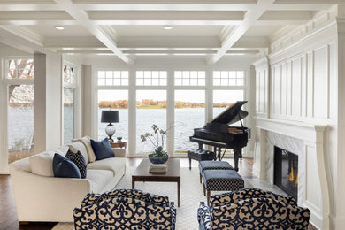 Inspiration for a coastal living room remodel in Minneapolis
