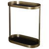 Oval 26.5 inch Side Table Simple Lines - Thick Stainless Steel Accent Table