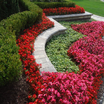 Grand entrance front landscape, Northville, MI