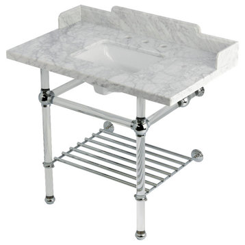 LMS3630MASQB1 36" Console Sink with Acrylic Legs (8-Inch, 3 Hole)