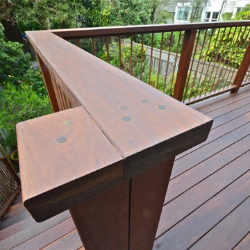 ipe deck with copper balusters