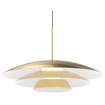Sonneman Studio Exclusives Shells 1-Light 24" Pendant, Brass, 3548-14