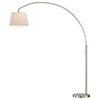 Artiva USA Allegra LED Arch Floor Lamp With Dimmer, Brushed Steel
