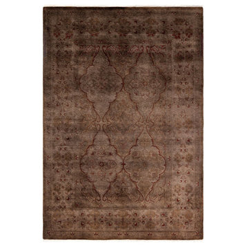 Fine Vibrance, One-of-a-Kind Hand-Knotted Area Rug Brown, 4' 1" x 5' 10"