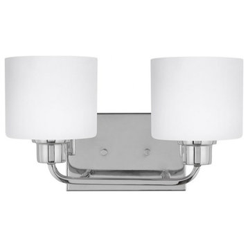2 Light Bathroom Light Fixture-Chrome Finish-Incandescent Lamping Type