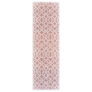 Weave & Wander Qazi Textured Lustrous Geometric Area Rug, 2'6"x8'