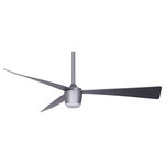 Star Fans - Star 7, DC motor, LED light, Remote control Ceiling Fan, Space Gray - The Star 7 is a modern 52” three blade fan with new technology. It has a DC motor, Led light (strong 4000k) and remote control. It provides a lot of air with only 68 watts. It is available in three finishes: White, space grey and oil rubbed bronze. The fan comes with a light kit and can be installed without it.