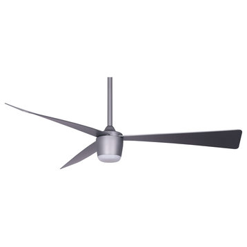 Star 7, DC motor, LED light, Remote control Ceiling Fan, Space Gray