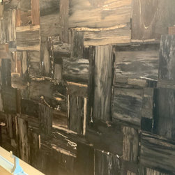 Retro Fancy Melange Petrified Wood Semi Precious Countertops - Kitchen Countertops