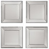 Time Square 4 -Piece Wall Mirror Set With wide mirrored frames