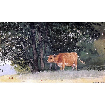 Winslow Homer Cow in Pasture, 18"x27" Wall Decal
