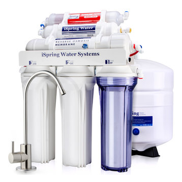 iSpring RCC7AK 6-Stage Alkaline Mineral 75GPD Reverse Osmosis RO Water System