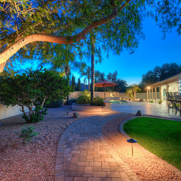 East Linda Lane Irrigation, Sod, Landscape Lighting, Paver & Plant Installation