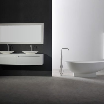 Amazing Solid Surface Bathtubs in white matte finish
