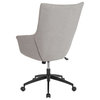 Barcelona Home And Office Upholstered High Back Chair In Light Gray Fabric