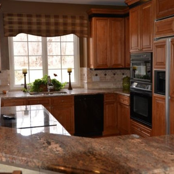 Crema Bordeaux Granite Kitchen
