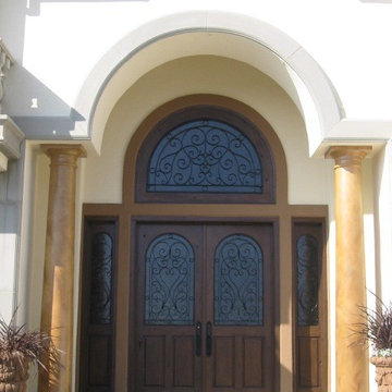 Elegant Entry Doors with Transom