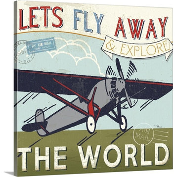 Let's Travel II Wrapped Canvas Art Print, 20"x20"x1.5"
