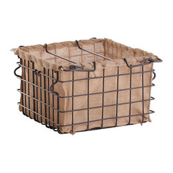 Sturdy Iron Lined Basket - Large - Baskets