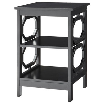 Omega End Table With Shelves