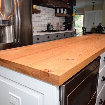 Rustic Hickory Hood & Countertop