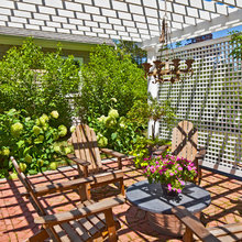 pergola with lattice