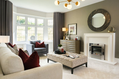 Photo of a medium sized classic enclosed living room in Cheshire.