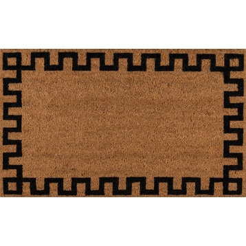 Erin Gates by Momeni Park Greek Key Natural Hand Woven Natural Coir Doormat