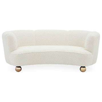 Parker Curved Sofa, Teddy