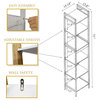 Bath Tower Shelving Unit Storage, Padang 6 Shelves Bamboo Frame Wood White