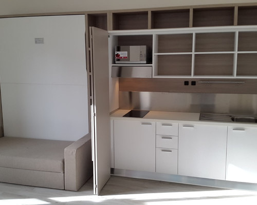 Mini Cucina monoblocco a scomparsa su misura con Letto a scomparsa ... Mini Cucina monoblocco a scomparsa su misura con Letto a scomparsa ...