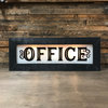 Vintage-Style Lighted Glass Office Sign